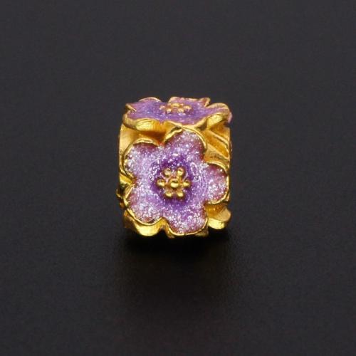 Zinc Alloy Spacer Beads gold color plated DIY & enamel Sold By Bag