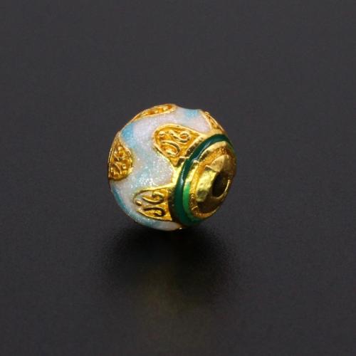 Zinc Alloy Spacer Beads gold color plated DIY & enamel Sold By Bag