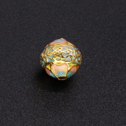 Zinc Alloy Spacer Beads gold color plated DIY & enamel Sold By Bag