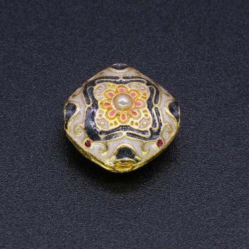 Zinc Alloy Spacer Beads gold color plated DIY & enamel Sold By Bag