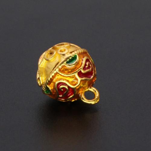 Zinc Alloy Enamel Pendants gold color plated DIY Sold By Bag