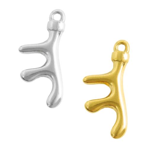 Edelstahl Schmuck Anhänger, 304 Edelstahl, Branch, plattiert, DIY, keine, 10PCs/Tasche, verkauft von Tasche