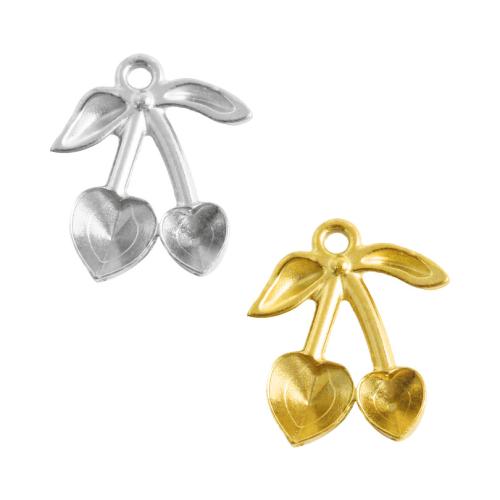 Stainless Steel Pendants 304 Stainless Steel Cherry plated DIY Sold By Bag