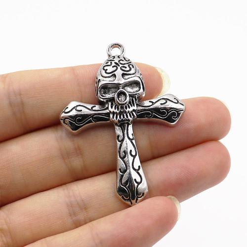 Zinc Alloy Cross Pendants gold color plated Halloween Design & DIY silver color Sold By PC