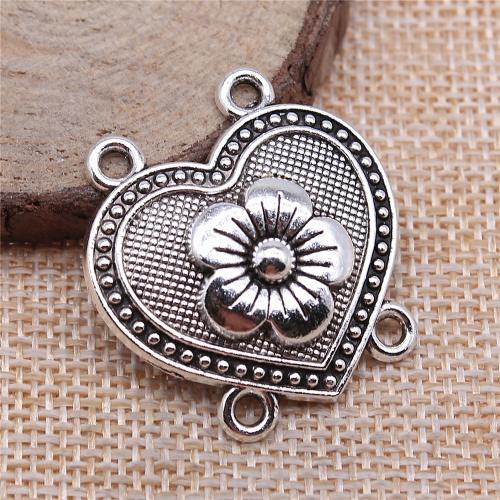 Flower Zinc Alloy Connector Heart plated DIY Sold By PC