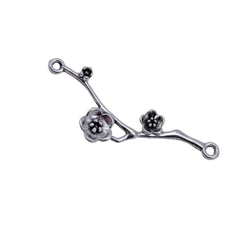 Zinco-Alloy-Connettore, lega in zinco, Fiore della prugna, placcato, DIY, 20PC/borsa, Venduto da borsa