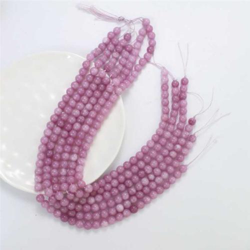 Gemstone Jewelry Beads Kunzite Round DIY Sold By Strand