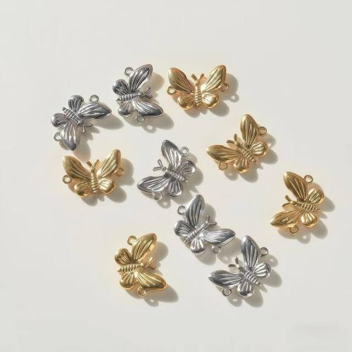 Connecteurs en acier inoxydable, Acier inoxydable 304, papillon, Placage, DIY, plus de couleurs à choisir, 10PC/sac, Vendu par sac