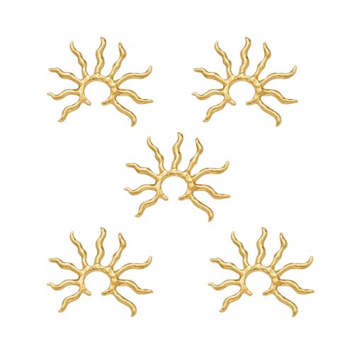 Stainless Steel Pendants 304 Stainless Steel Sun plated DIY Sold By Bag