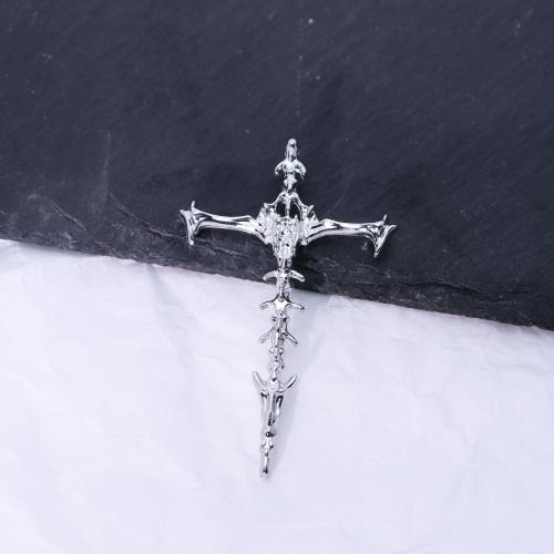 Zinc Alloy Cross Pendants gold color plated DIY silver color Sold By PC