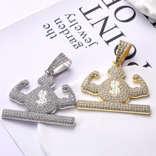 Cynk stopu Rhinestone wisiorki, Stop cynku, Worek pieniędzy, Powlekane, DIY & z kamieniem, dostępnych więcej kolorów, sprzedane przez PC