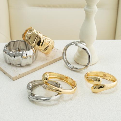 Zink Alloy Bangle Smycken, plated, mode smycken & olika stilar för val & för kvinna, fler färger för val, Säljs av PC