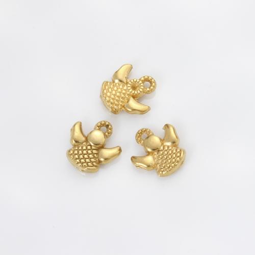 Stainless Steel Pendants 304 Stainless Steel Angel gold color plated DIY golden Sold By PC