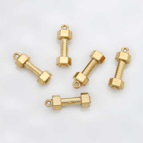 Colgantes de Acero Inoxidable, acero inoxidable 304, chapado en color dorado, Bricolaje, dorado, 22x6.40x5mm, Vendido por UD