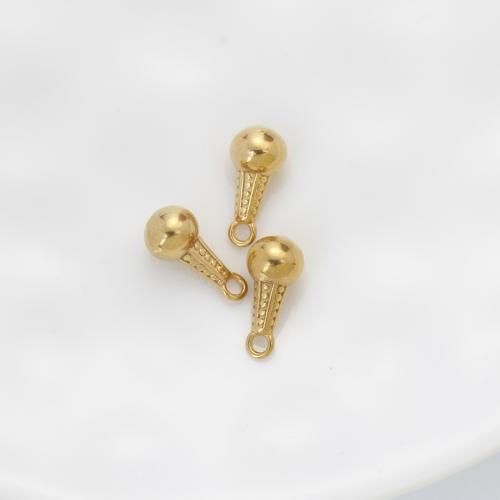 Stainless Steel Pendants 304 Stainless Steel microphone gold color plated DIY golden Sold By PC