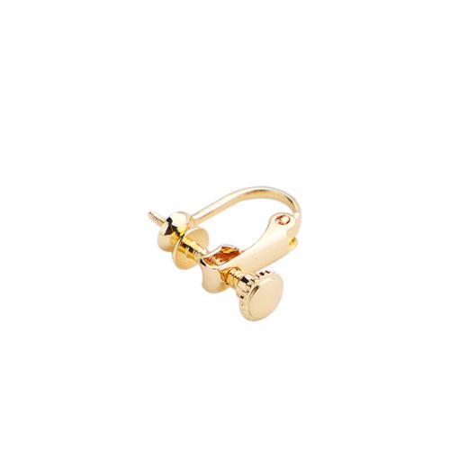 Brass Clip On Earring Finding 14K gold plated DIY Sold By PC