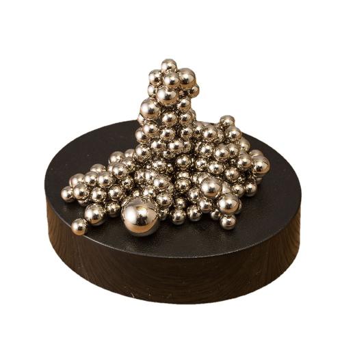 Aimant Jouet magnétique de brique, avec plastique, Placage de couleur d'or, DIY, argent, 171PC/fixé, Vendu par fixé