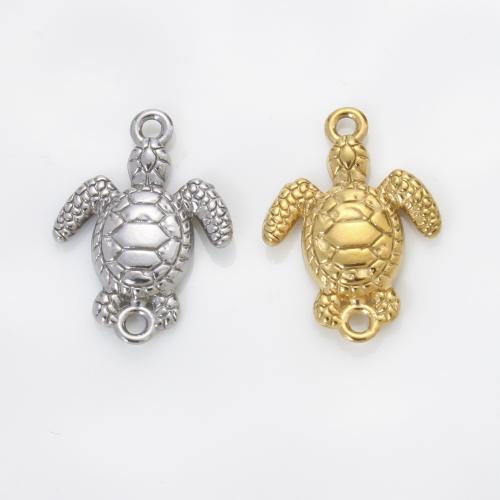 Connecteurs en acier inoxydable, Acier inoxydable 304, tortue, Placage, DIY, plus de couleurs à choisir, 22.30x15.50x3mm, Vendu par PC