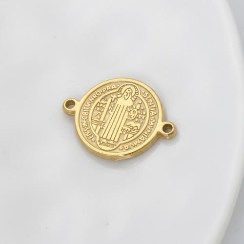 Connecteurs en acier inoxydable, Acier inoxydable 304, Rond, Placage, DIY, plus de couleurs à choisir, 24.70x18.50x2mm, Vendu par PC