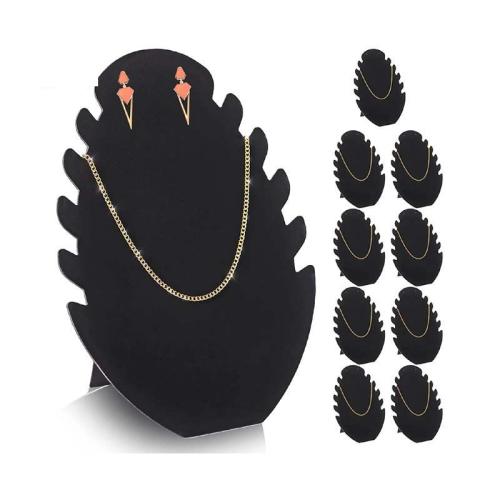 Velvet Necklace Display with Paper fashion jewelry Sold By PC
