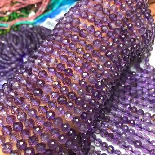 Natural Quartz Jewelry Beads Purple Phantom Quartz DIY beads length 6-6.5MM Sold Per Approx 35-40 cm Strand