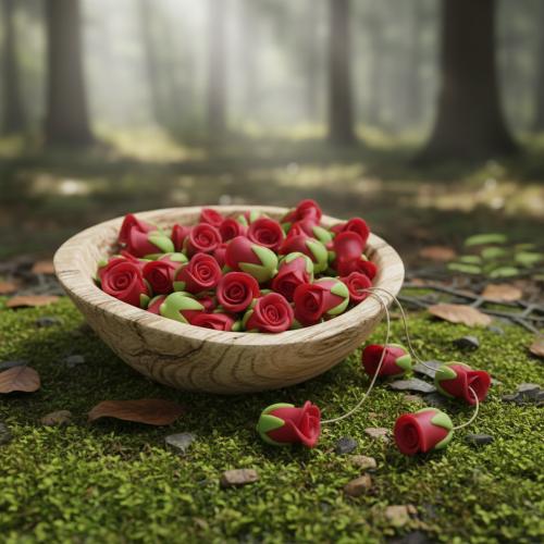 Polimero-Clay-Beads, argilla polimero, Rose, DIY, nessuno, Venduto per 38 cm filo