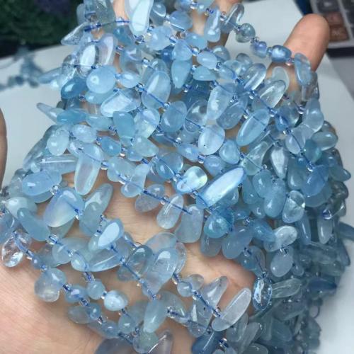 Χάντρες Κοσμήματα πολύτιμος λίθος, Ακουαμαρίνης, Teardrop, φυσικό & DIY, beads length 10-15mm, Sold Per Περίπου 35-40 cm Strand