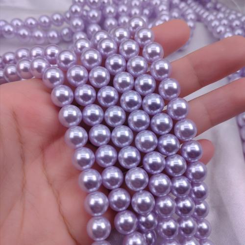 Pärlpärlor i glas, Glass Pearl, DIY, purpur, 2-16mm, Såld Per 37 Strand