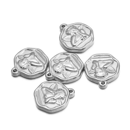 ステンレス鋼ジュエリーペンダント, 304ステンレススチール, ゴールドメッキ, DIY, 無色, 5パソコン/バッグ, 売り手 バッグ