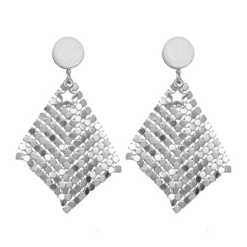 Boucle d'oreille goutte inox, Acier inoxydable 304, avec coquille blanche, Placage, bijoux de mode & pour femme & creux, plus de couleurs à choisir, Vendu par paire