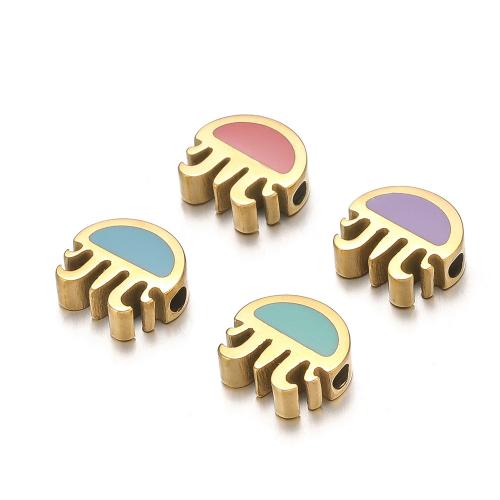 ステンレス鋼アニマルペンダント, 304ステンレススチール, ゴールドメッキ, DIY & エナメル, 無色, 5パソコン/バッグ, 売り手 バッグ