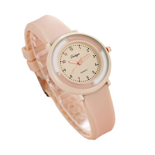 Women Wrist Watch Alloy with Glass & Silicone & 304 Stainless Steel plated fashion jewelry & for woman Length 23.5 cm Sold By PC