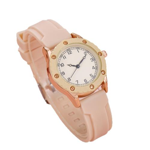 Women Wrist Watch Alloy with Glass & Silicone & 304 Stainless Steel plated fashion jewelry & for woman & with rhinestone Length 23.3 cm Sold By PC
