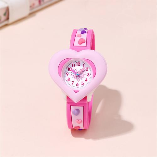 Fashion Children Watch Plastic with Glass & 304 Stainless Steel plated fashion jewelry & for children Sold By PC