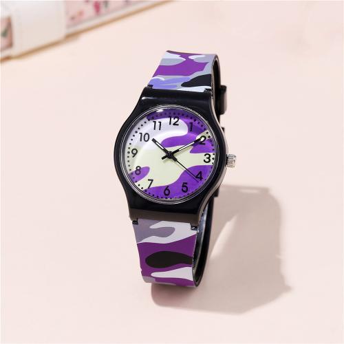Fashion Children Watch Plastic with Silicone & 304 Stainless Steel plated fashion jewelry & for children Sold By PC