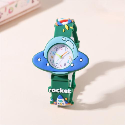 Fashion Children Watch Plastic with Glass & 304 Stainless Steel plated fashion jewelry & for children Sold By PC