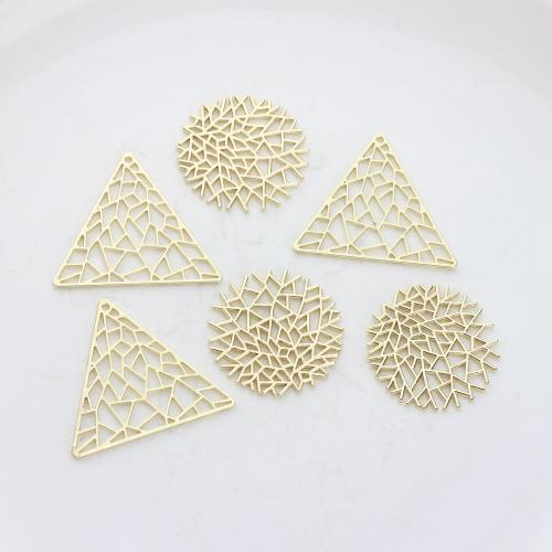 Zinc Alloy Hollow Pendants gold color plated DIY golden Sold By Bag