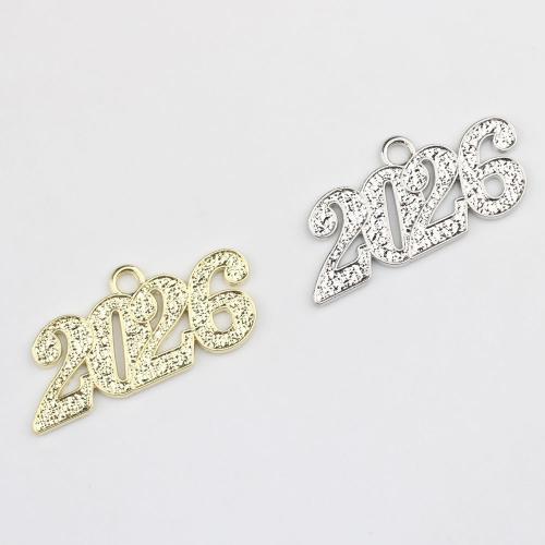Zinc Alloy Alphabet and number Pendants plated DIY Sold By Bag