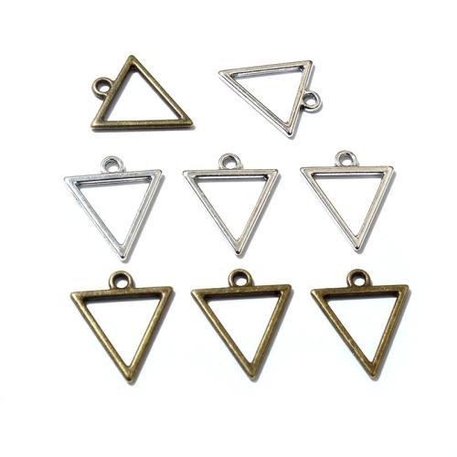 Zinc Alloy Pendants Triangle DIY Sold By Bag