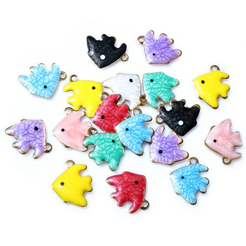 Stainless Steel Animal Pendants 304 Stainless Steel Fish DIY & enamel Sold By Bag
