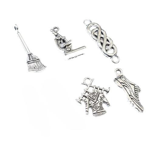 Zinc Alloy Pendler, du kan DIY, 100pc'er/Bag, Solgt af Bag