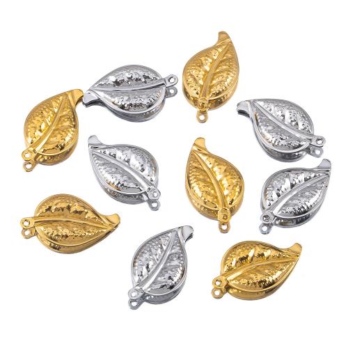 Stainless Steel Pendants 316 Stainless Steel Leaf plated DIY Sold By Bag