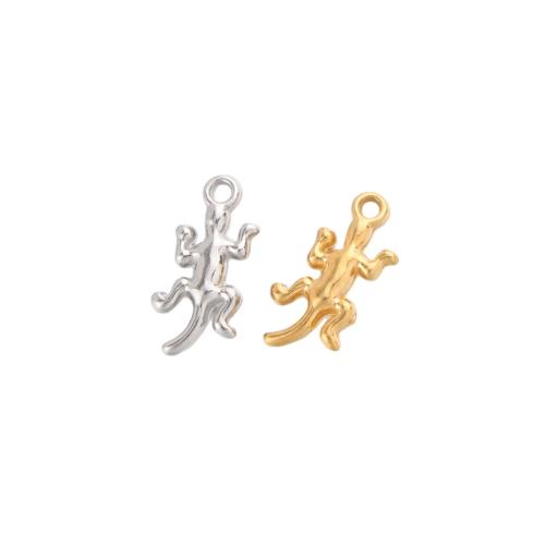 Edelstahl Tieranhänger, 304 Edelstahl, Gecko, plattiert, DIY, keine, verkauft von PC