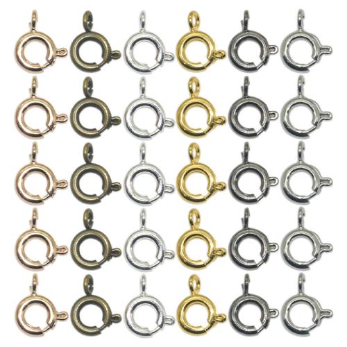 Zinc Alloy Spring Ring Clasp Donut plated DIY 6mm Sold By PC