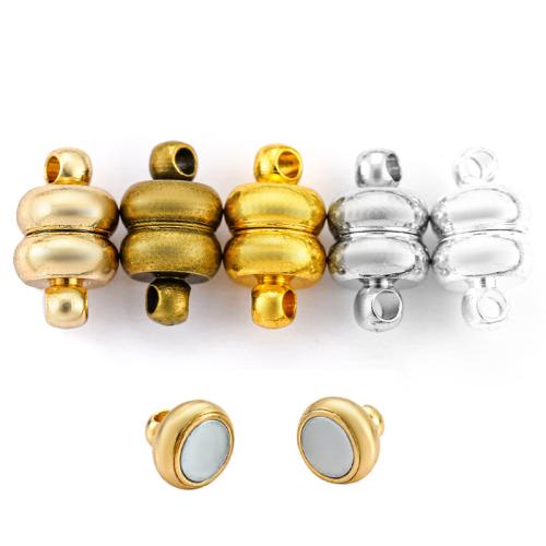 Zapięcie magnetyczne ze stopów cynku, Stop cynku, Powlekane, DIY, dostępnych więcej kolorów, 13x7mm, sprzedane przez para