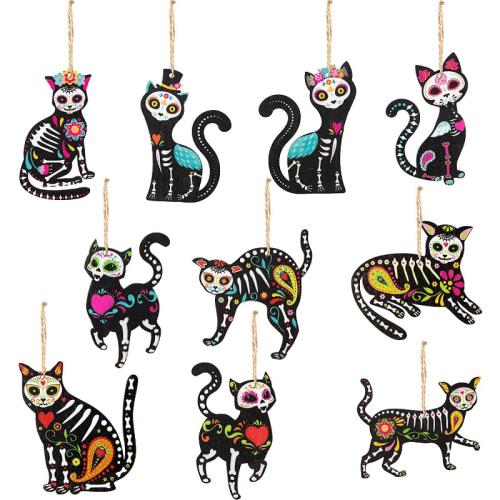 pino Ornamenti appesi, Gatto, Design di Halloween, 10PC/set, Venduto da set