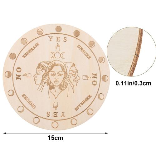 Fashion Decoration Wood Flat Round Sold By PC