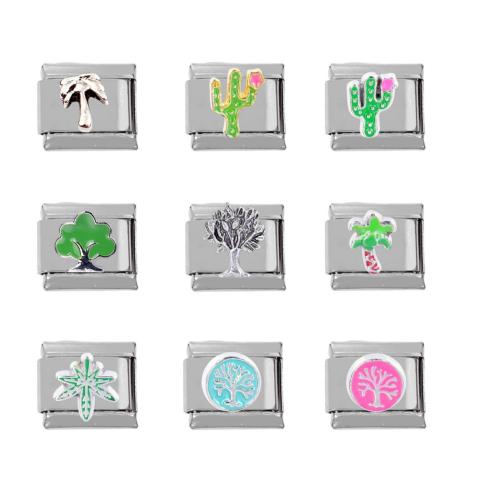 Ruostumaton teräs rannerengas Finding, 304 Stainless Steel, tee-se-itse & eri tyylejä valinta & emali, 10x9x5mm, 5PC/laukku, Myymät laukku