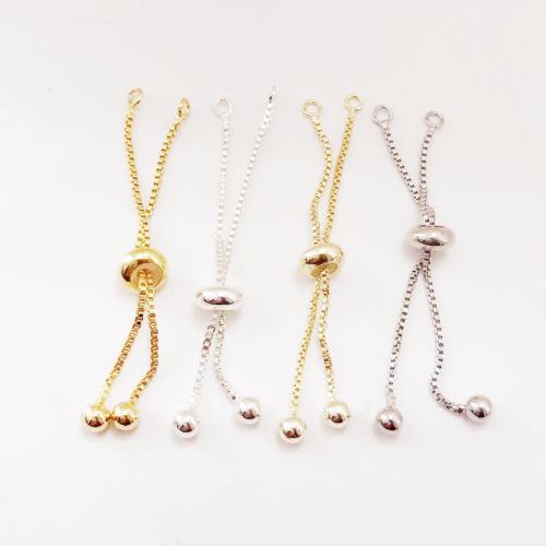 Žalvaris extender grandinės, Žalvarinis, su Silikonas, padengtą, Pasidaryk pats & reguliuojamas, daugiau spalvų pasirinkimas, 50x1mm, Pardavė PC