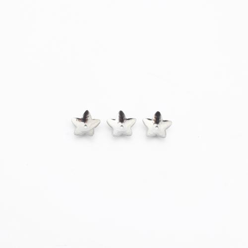 Rustfrit stål Bead Cap, 304 rustfrit stål, Flower, du kan DIY, 7x7x2mm, Solgt af PC